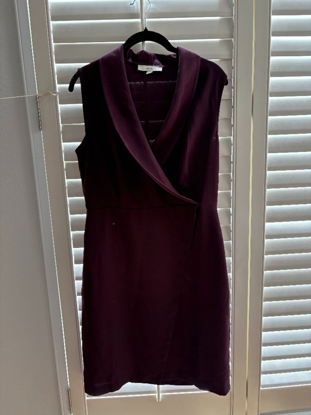 Lark & Ro Sleeveless Wrap Dress Plum Sz 6 NWOT